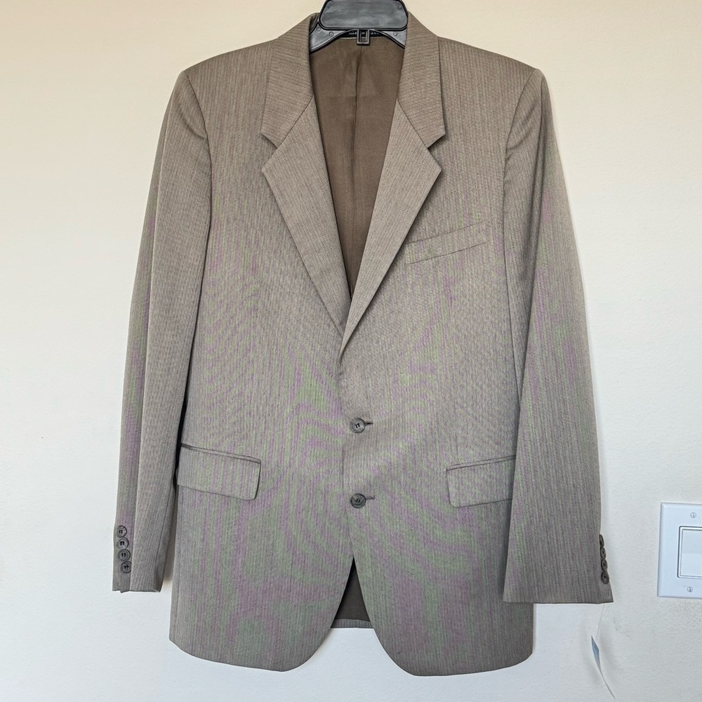 YSL Yves Saint Laurent Beige Taupe Men's Blazer Vintage Size 38R